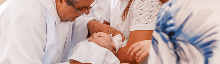 Baby being baptized